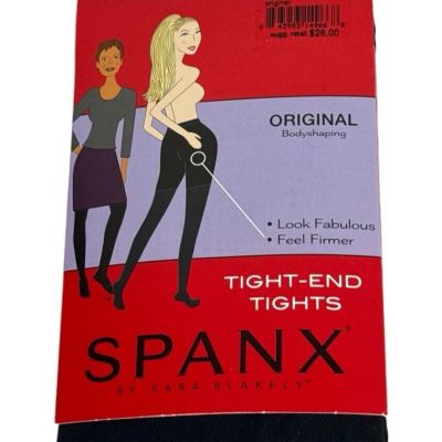 Spanx Tight End Tights Original Body Shaping Size B Midnight Black NEW 8528